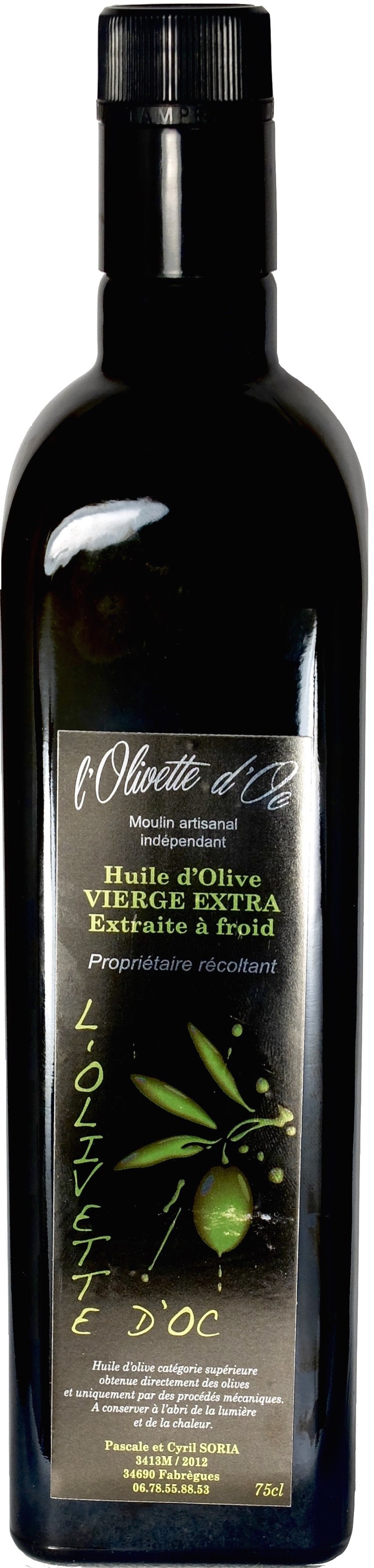 Huile d'olive vierge extra Bidon fer 50cl - Domaine des peres
